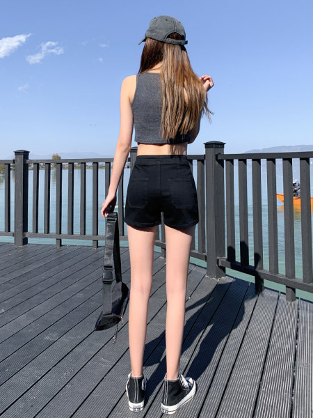 Model nou de pantaloni scurți de damă cu talie înaltă - trei culori