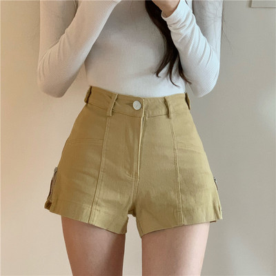 Pantaloni scurti de dama model nou cu fermoar - mai multe culori