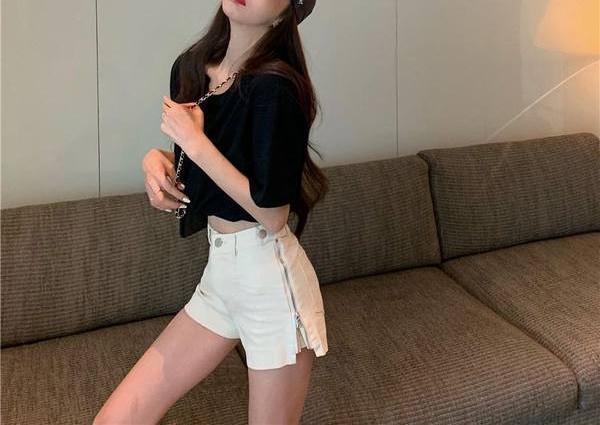 Pantaloni scurti de dama model nou cu fermoar - mai multe culori