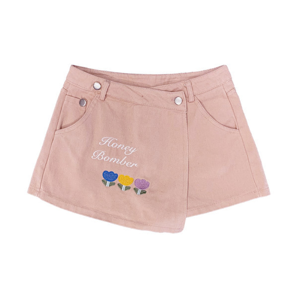 Fusta-pantaloni de dama moderni cu broderie in mai multe culori