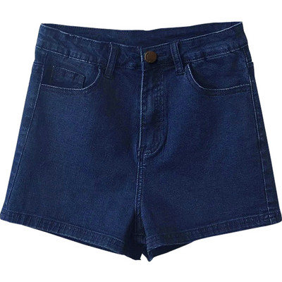 Model nou de pantaloni scurți de damă cu talie înaltă - albastru și negru