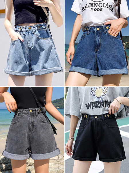 Blugi de dama cu talie inalta si margini ondulate - marimi mari