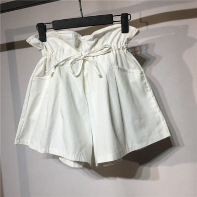 Pantaloni de damă cu legături în talie și buzunare