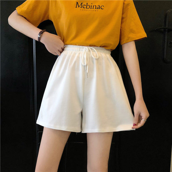 Pantaloni scurți largi de primăvară-vară cu talie elastică