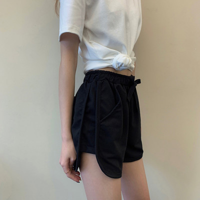 Pantaloni scurți casual, cu talie elastică