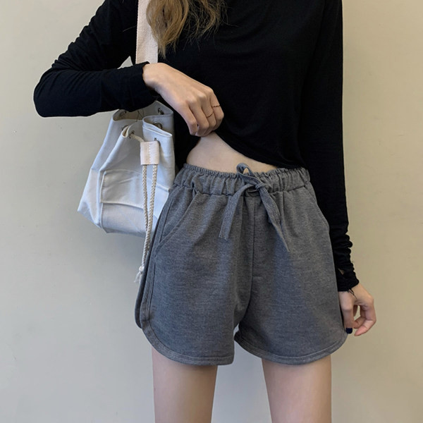 Pantaloni scurți casual, cu talie elastică