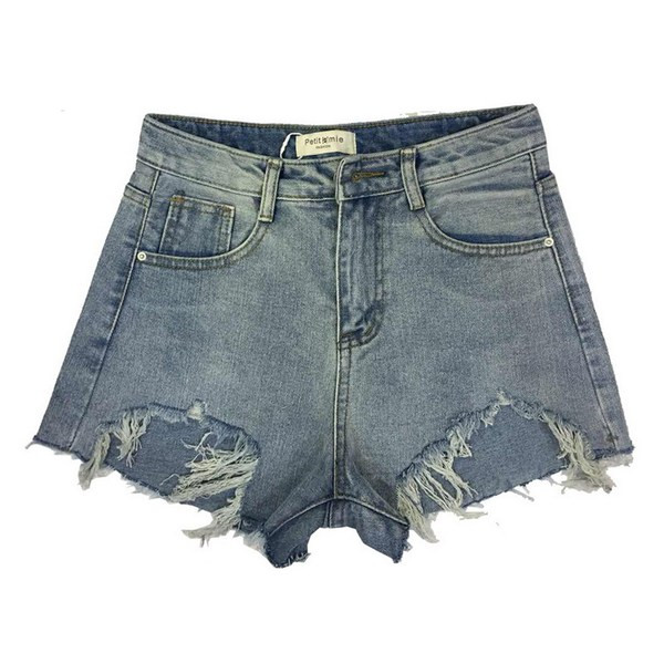 Model nou de blugi scurti cu motive rupte in albastru