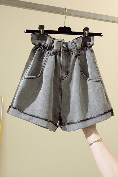 Blugi scurti de dama cu talie inalta