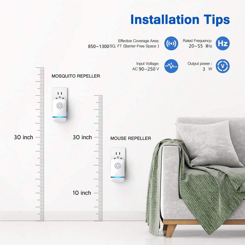 Ultrazvučni uređaj za tjeranje komaraca, žohara, muha, glodavaca