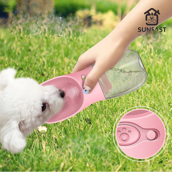 Pārnēsājama ūdens pudele, kas piemērota suņiem un kaķiem