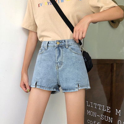 Σορτς τζιν με υψηλή μέση - γκρι και μπλε χρώμα