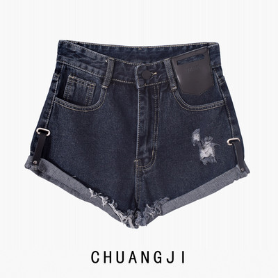 Γυναικεία σορτς με ψηλή μέση και τσέπες