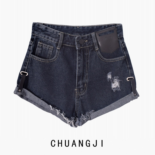 Γυναικεία σορτς με ψηλή μέση και τσέπες