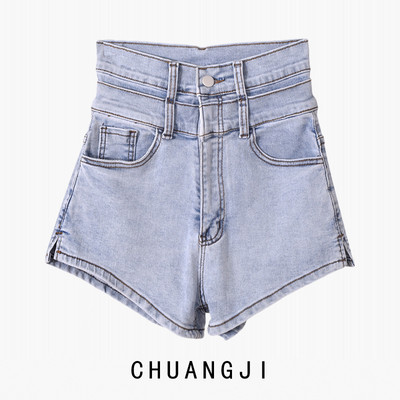 Κοντό γυναικείο τζιν με ψηλή μέση