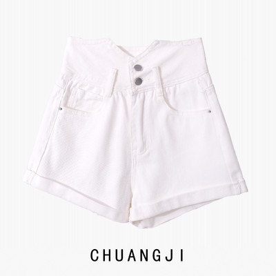 Γυναικεία σορτς με ψηλή μέση και τσέπες