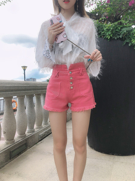 Ležerne traper kratke hlače s gumbima