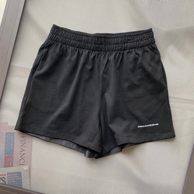 Pantaloni scurți casual cu inscripție și talie elastică