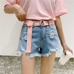 Ikdienas sieviešu šorti ar džinsa saitēm