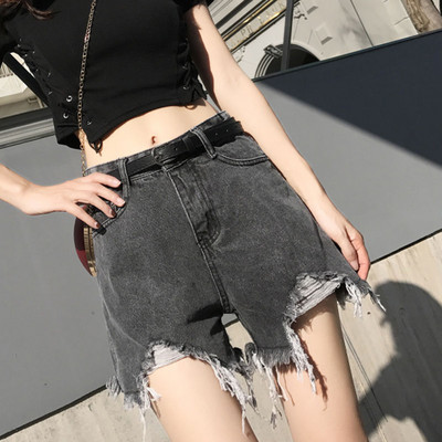 Ikdienas sieviešu šorti ar džinsa saitēm