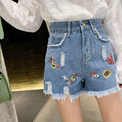 Ikdienas sieviešu šorti ar džinsa saitēm