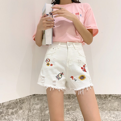 Ikdienas sieviešu šorti ar džinsa saitēm