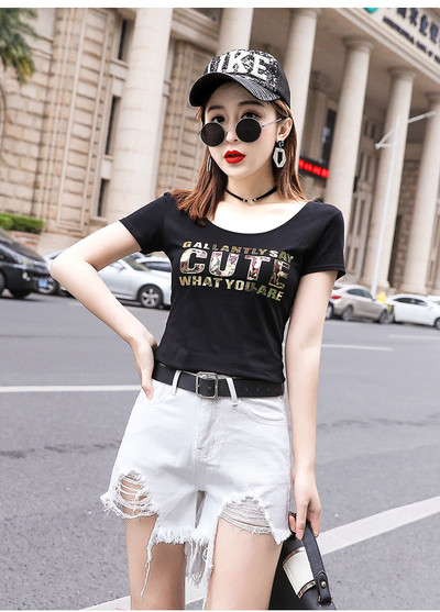 Ikdienas sieviešu šorti ar džinsa saitēm