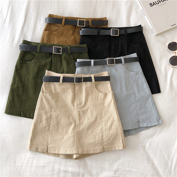 Moderni sieviešu svārki-bikses ar jostu