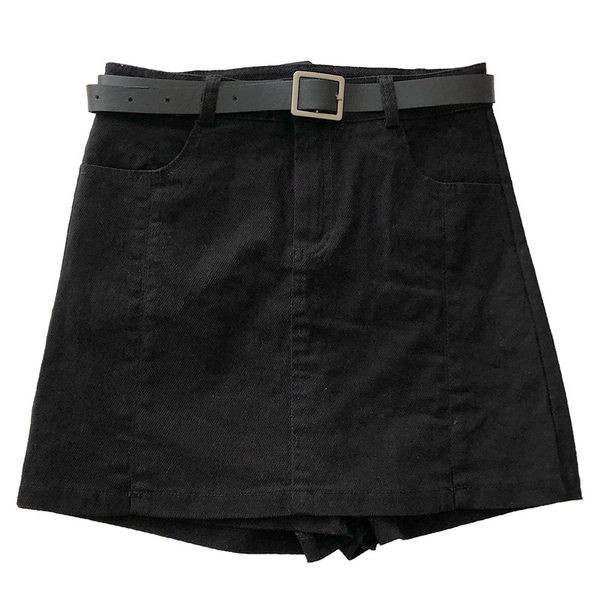 Moderni sieviešu svārki-bikses ar jostu