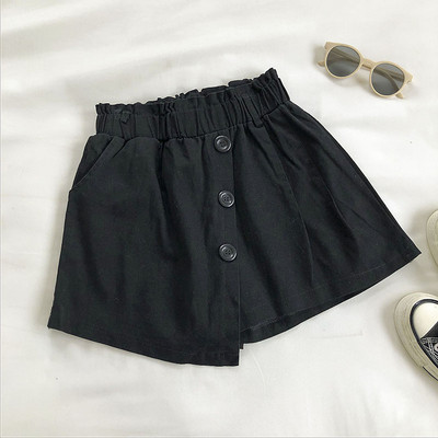 Pantaloni scurți cu nasturi și talie elastică