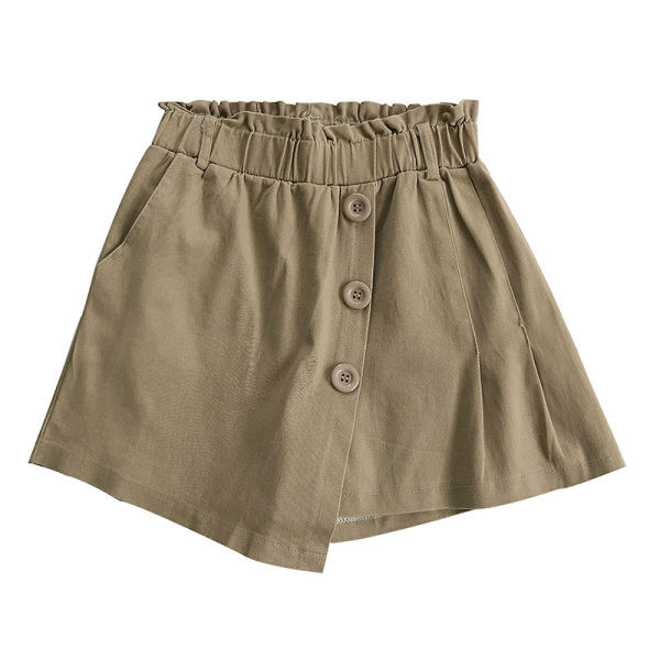 Pantaloni scurți cu nasturi și talie elastică