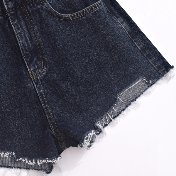 Pantaloni scurți de denim de vară de damă cu talie înaltă