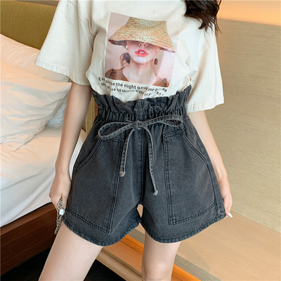 Novi model kratkih ženskih traperica s elastičnim strukom i vezicama