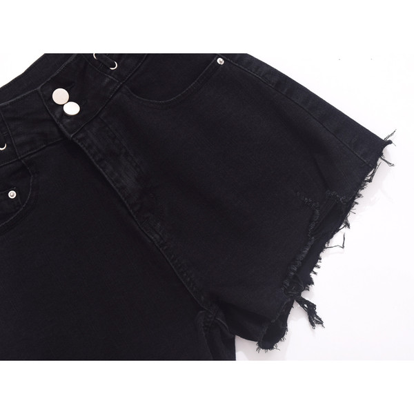 Blugi scurti de dama cu sireturi in talie