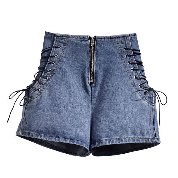 Pantaloni scurți model nou cu cravate și fermoar