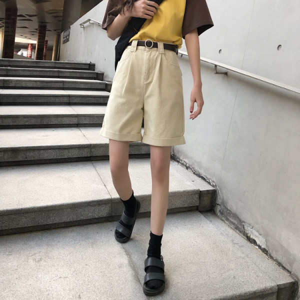 Νέο γυναικείο παντελόνι με ψηλή μέση σε μαύρο και μπεζ χρώμα