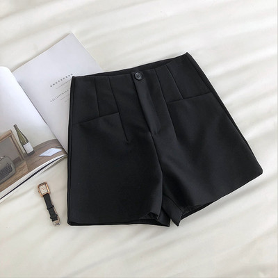 Sieviešu šorti ar pogu un augstu jostasvietu A-līnija