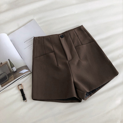 Sieviešu šorti ar pogu un augstu jostasvietu A-līnija