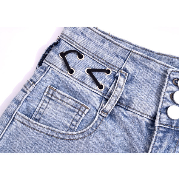 Ženske kratke hlače s visokim strukom i vezicama