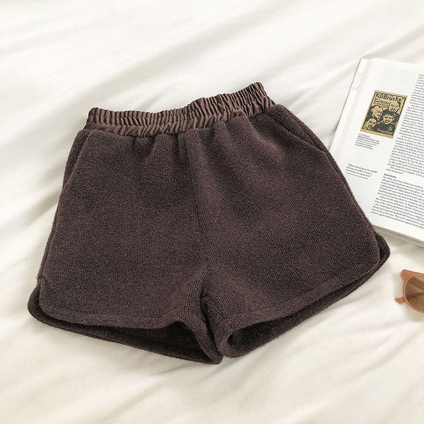 Ženske kratke hlače s elastičnim strukom u dvije boje