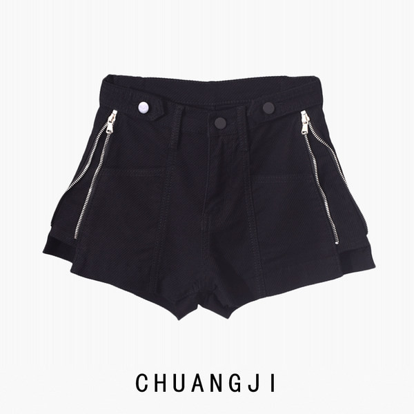 Ženske kratke hlače s patentnim zatvaračima sa strane