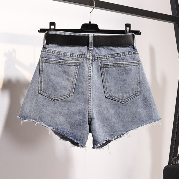 Pantaloni scurți de damă cu buzunare și motive rupte