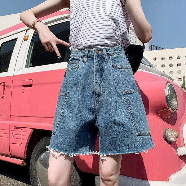 Ležérne džínsy s vreckami - široký model