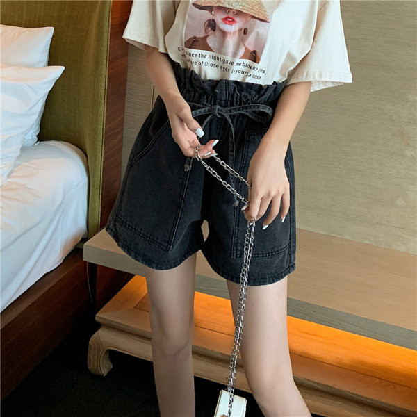 Novi model ženskih kratkih hlača s elastičnim strukom u crnoj i plavoj boji