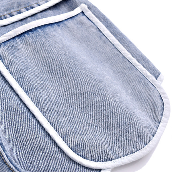 Къси дънки асиметричен модел за жени