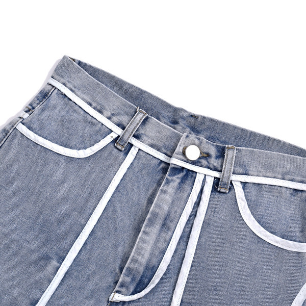 Къси дънки асиметричен модел за жени