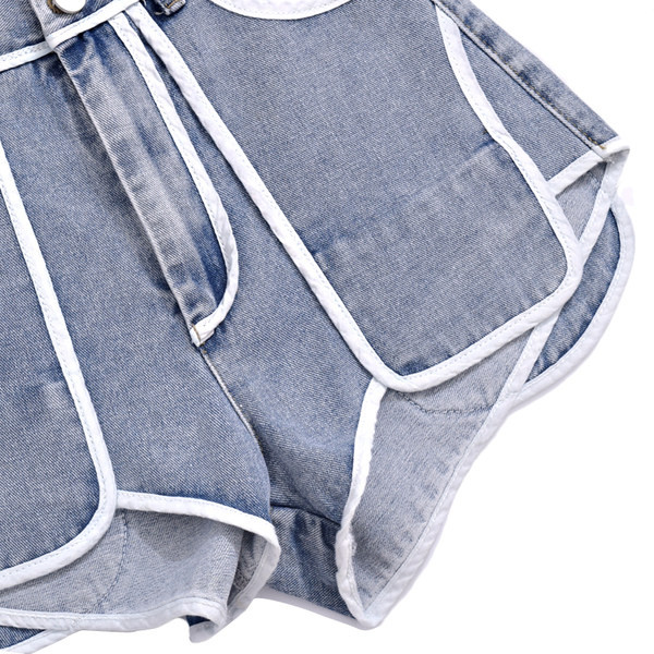 Къси дънки асиметричен модел за жени