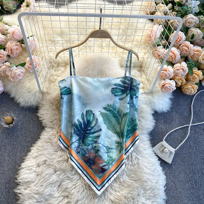 Πολύχρωμο γυναικείο  αμάνικο μπλουζάκι με λεπτά λουράκια - διάφορα μοντέλα