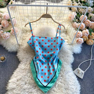 Πολύχρωμο γυναικείο  αμάνικο μπλουζάκι με λεπτά λουράκια - διάφορα μοντέλα