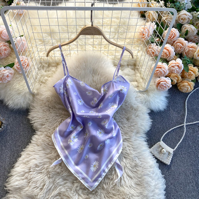 Πολύχρωμο γυναικείο  αμάνικο μπλουζάκι με λεπτά λουράκια - διάφορα μοντέλα