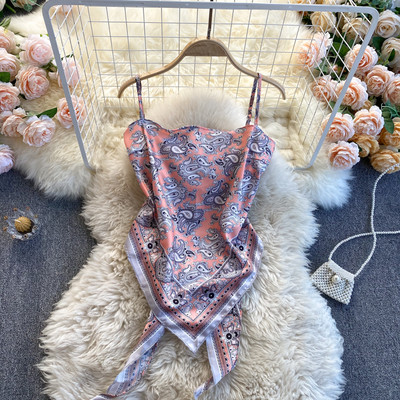 Πολύχρωμο γυναικείο  αμάνικο μπλουζάκι με λεπτά λουράκια - διάφορα μοντέλα